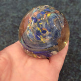 Handcrafted Multicoloured Swirl Art Glass Paperweight #77
