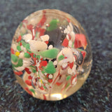 Vintage Hand Blown Art Glass Paperweight Floral Blossom Tree Studio Glass Ornament 325g