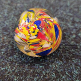 Vintage Indian Art Glass Paperweight Multicolour Scramble Swirl India #30