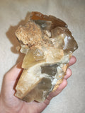 Large Honey Calcite Crystal Cluster 660g Raw Golden Calcite Specimen