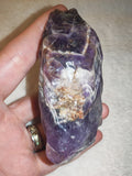 Natural Dream Amethyst Flame Carving 160g Chevron Amethyst Freeform Crystal