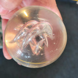 Handcrafted Clear Art Glass Twist Paperweight #73 (Reduced Due to Minor Marks)
