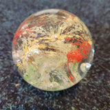 Abstract Multicolour Art Glass Paperweight Red Yellow Cream Bubble Design 320g #120