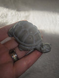 Natural Green Soapstone Carved Turtle Statue 106g Tortoise Animal Figurine