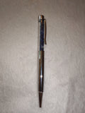 Lapis Lazuli Gemstone Chip Ballpoint Pen Silver Tone Black Ink
