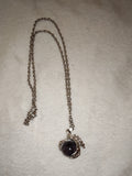 Natural Amethyst Dragon Claw Sphere Pendant Necklace | Fantasy Gemstone Necklace | 68