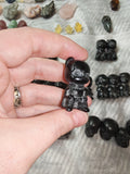 Black Obsidian Character Carving