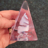 Glass Art Pyramid Paperweight #32