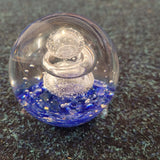 Blue Bubble Glass Art Paperweight #36