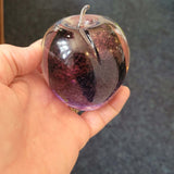 Studio Art Glass Purple Apple Paperweight