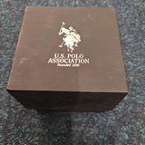 U.S. Polo Assn Black Dial Silver Tone Bracelet Quartz Date Watch Boxed NOS #6