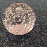 Clear Controlled Bubble Art Glass Paperweight | Handcrafted Glass Sphere | 930g | #20
