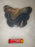 Agate Butterfly Carving with Druzy Centre