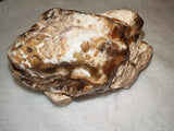 Natural Chocolate Calcite Mineral Specimen from Pakistan 518g | Banded Brown Calcite Display Crystal #2