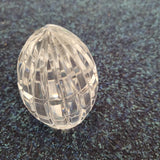 Vintage Lead Crystal Thistle Egg Paperweight