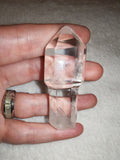 Clear quartz double terminated wand