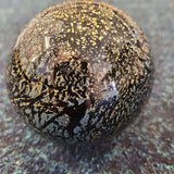 Black and Gold Glass Art Paperweight #34