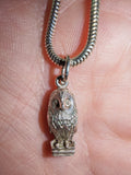 925 Sterling Silver Owl on Books Pendant Necklace