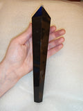Huge Black Agate Wand with Display Stand - 440g
