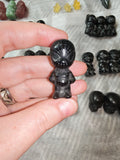 Black Obsidian Character Carving