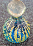 Signed Mdina Glass “Sea & Sand” Paperweight with Top Knob