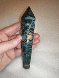 Moss Agate Wand with Display Stand - 120g