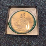 Boxed Gorch Fock German Tall Ship Glass Paperweight