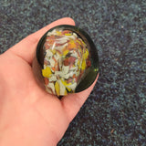 Multicoloured Art Glass Egg Paperweight | Handcrafted Confetti Glass Sculpture design #14 | 200g