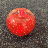 Red Bubble Effect Glass Apple Paperweight