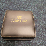 Oskar Emil Milano Two Tone Roman Numeral Quartz Date Bracelet Watch Boxed NOS #11