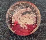Caithness "Pink Cauldron" Glass Paperweight