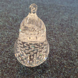 Clear Bubble Glass Pear Paperweight