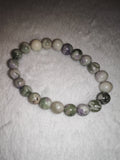 Tree Agate & Lepidolite Beaded Stretch Bracelet | Natural Gemstone 8mm