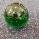 Green Controlled Bubble Art Glass Paperweight #23 | Handcrafted Glass Sphere | 545g