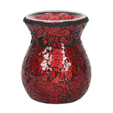 Small red crackle glass burner