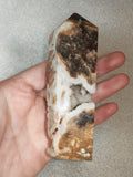 Carnelian Flower Agate Tower #2 – Approx. 160–170g