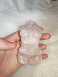 Rose Quartz Lady Figure Carving (pale)