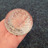 Clear Controlled Bubble Dome Paperweight #29 | Handcrafted Art Glass Paperweight