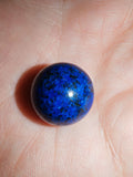 Lapis Lazuli Sphere Cage Gemstone Dowsing Pendulum with Silver Tone Chain