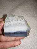 Blue lace agate druzy freeform