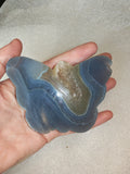 Agate Butterfly Carving with Druzy Centre