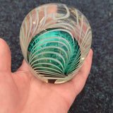 Adrian Sankey Ambleside Green Swirl Lead Crystal Paperweight