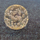 Large Clear Controlled Bubble Art Glass Paperweight | Handcrafted Display Piece | 1.39kg | #15
