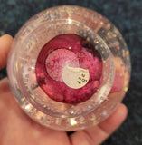 Caithness "Pink Cauldron" Glass Paperweight