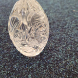 Vintage Lead Crystal Star Cut Egg Paperweight