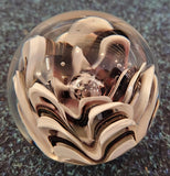 Wedgwood Brown & White Swirl Art Glass Paperweight