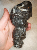 Quirky Black & White Stone Character Carving