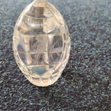 Vintage Lead Crystal Thistle Egg Paperweight