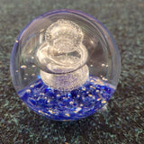 Blue Bubble Glass Art Paperweight #36