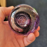 Studio Art Glass Purple Apple Paperweight